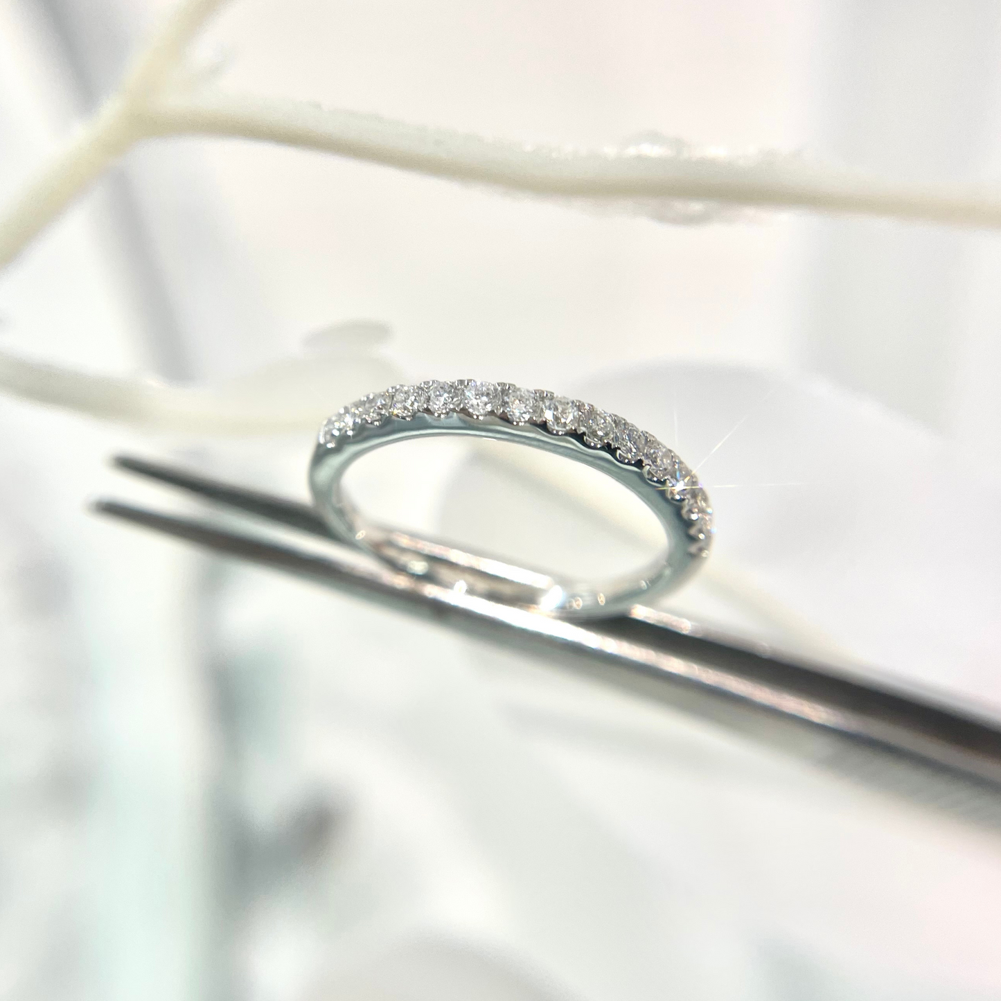 18K半圈爪鑲鑽石戒指42R14131