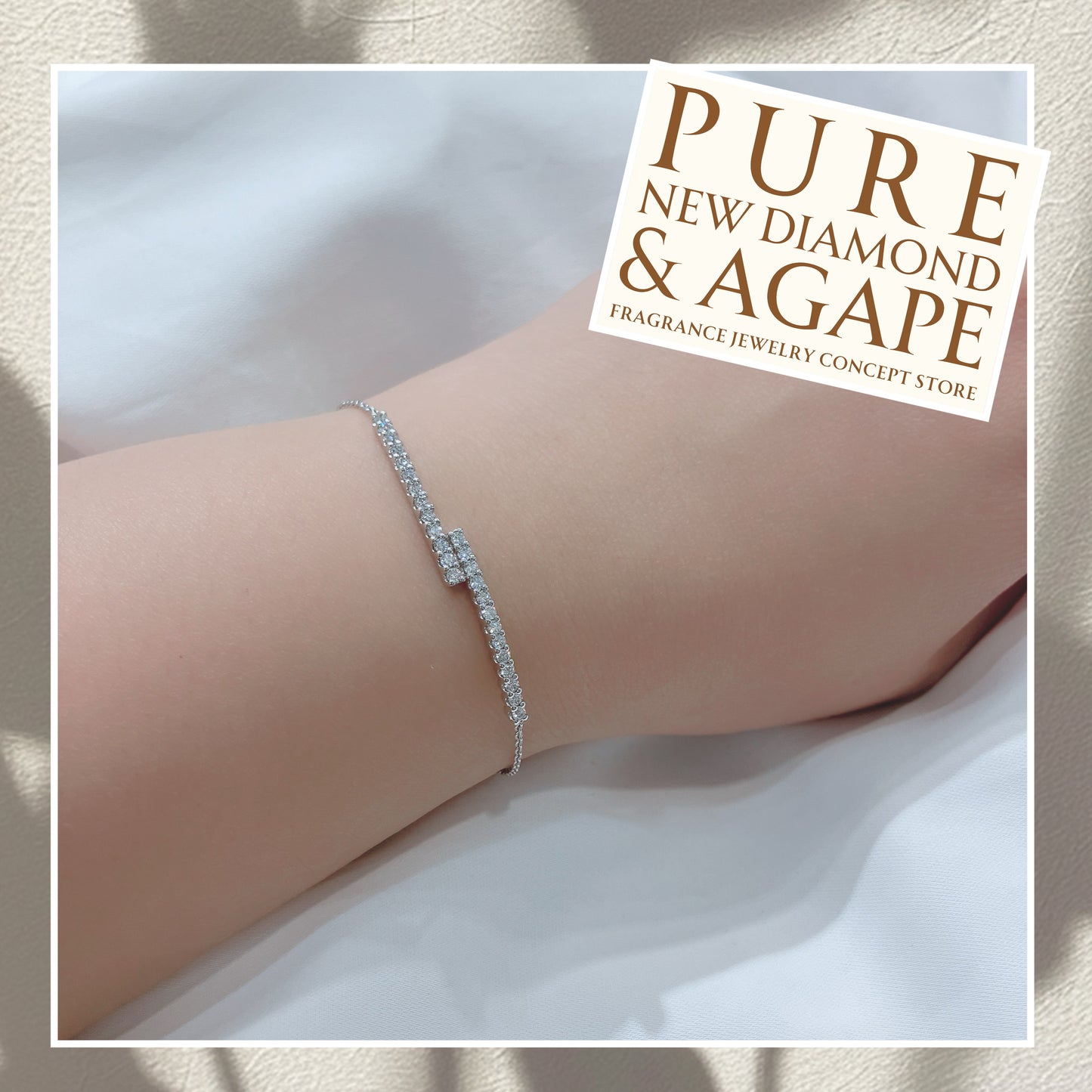 S925 優雅雙排鑽石手鏈 42AJB0129