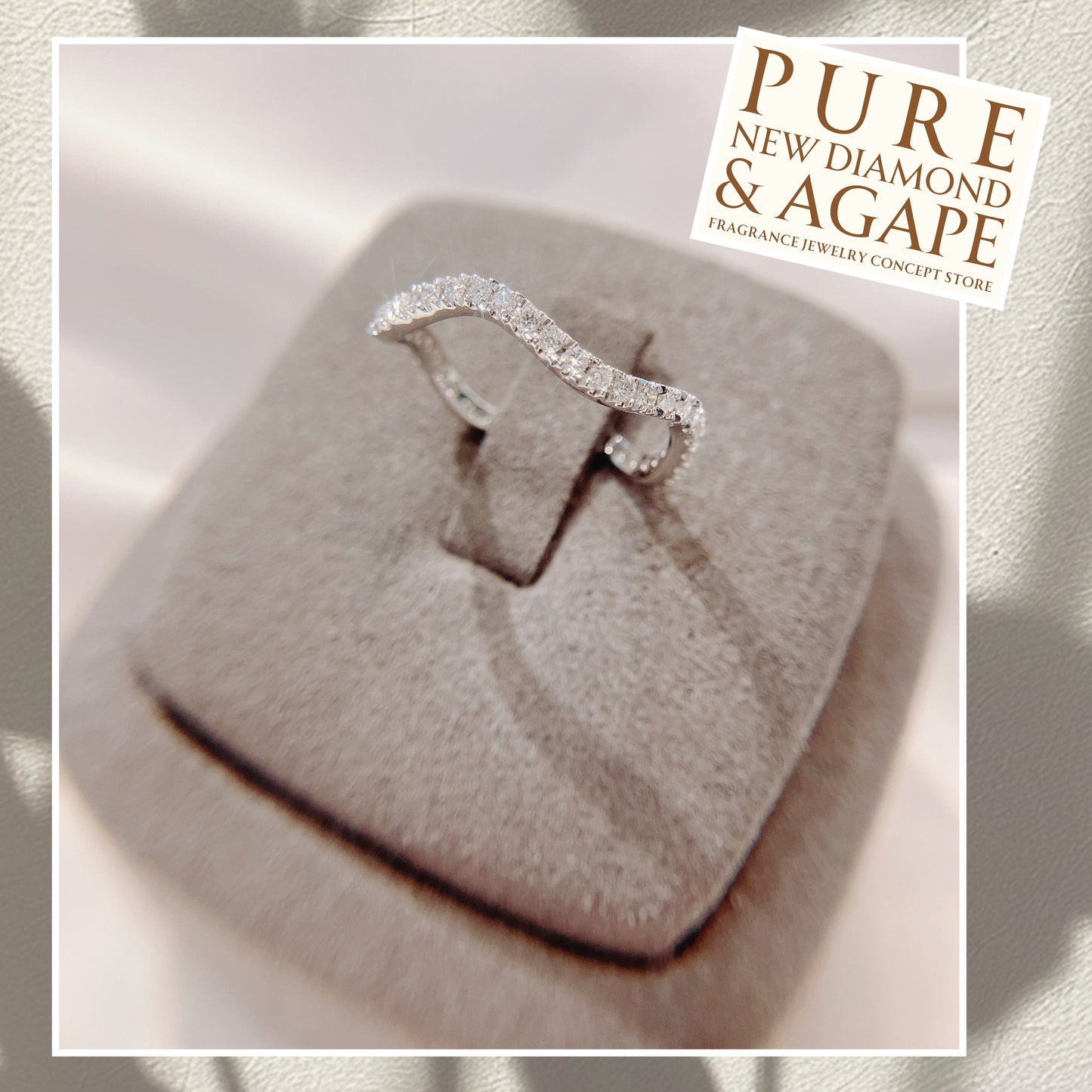 *New* S925 波浪形全圈滿鑽線戒42AJR0455