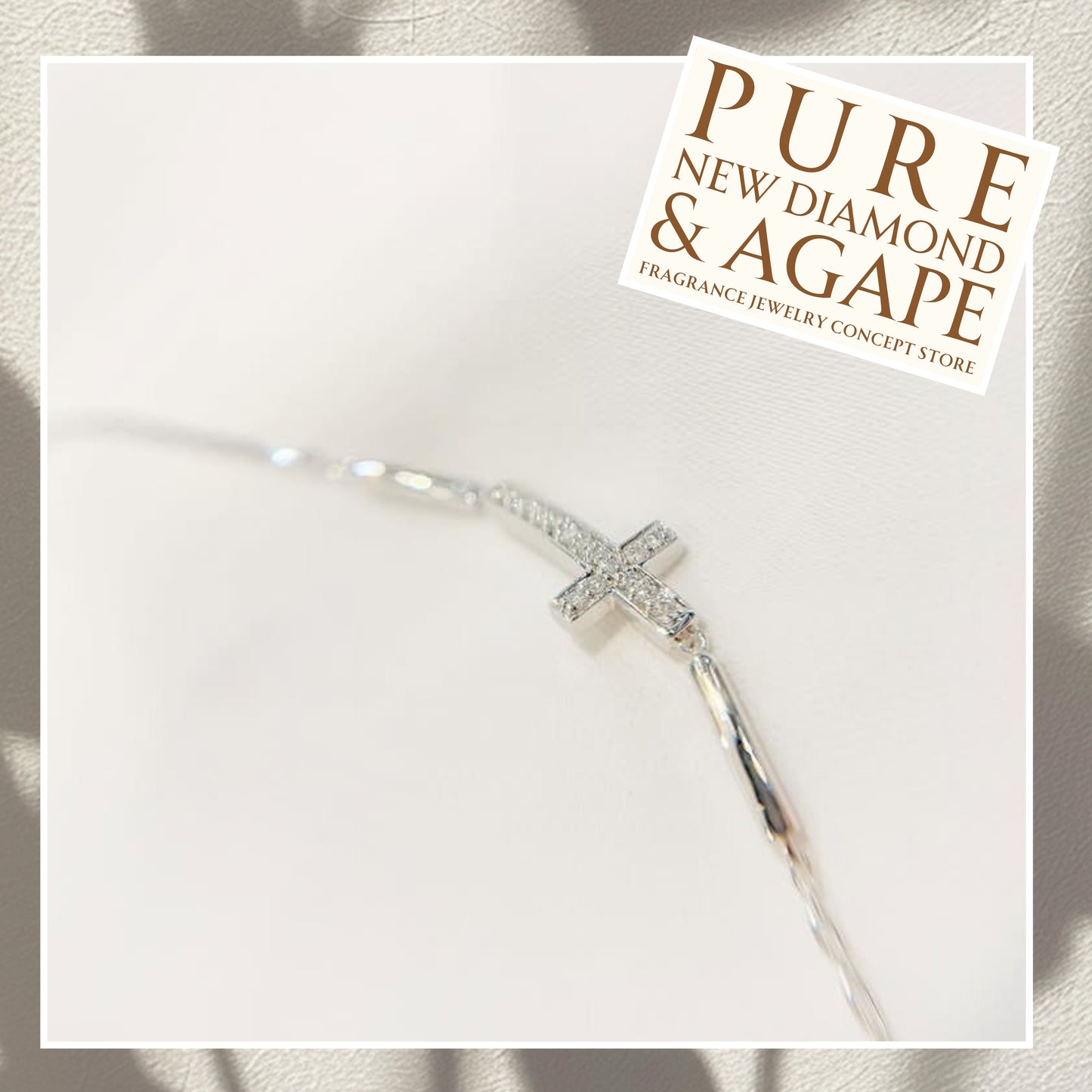 S925 簡約十字鑽石手鏈 42AJB0131