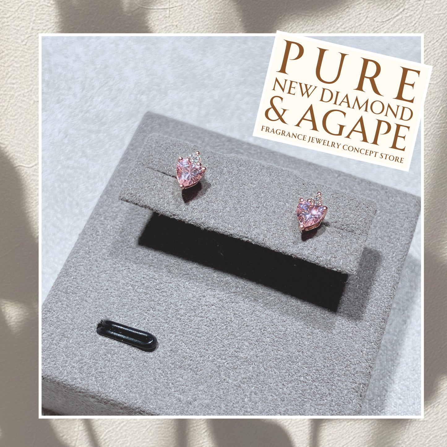 *New*S925 優雅心形粉紅鋯石拼鑽石皇冠耳環42AJE0169-紅