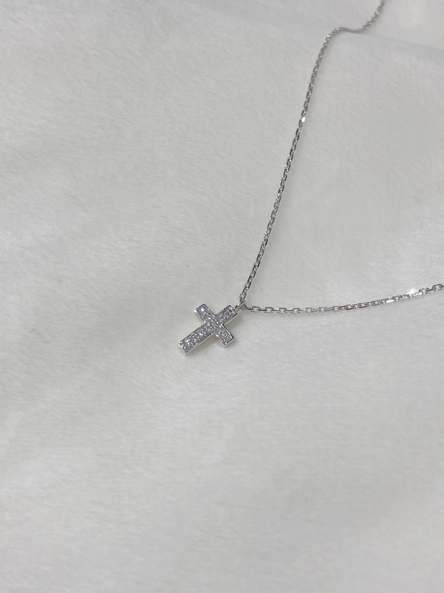 *New* S925 簡約十字鑽石鏈頸42AJN0175