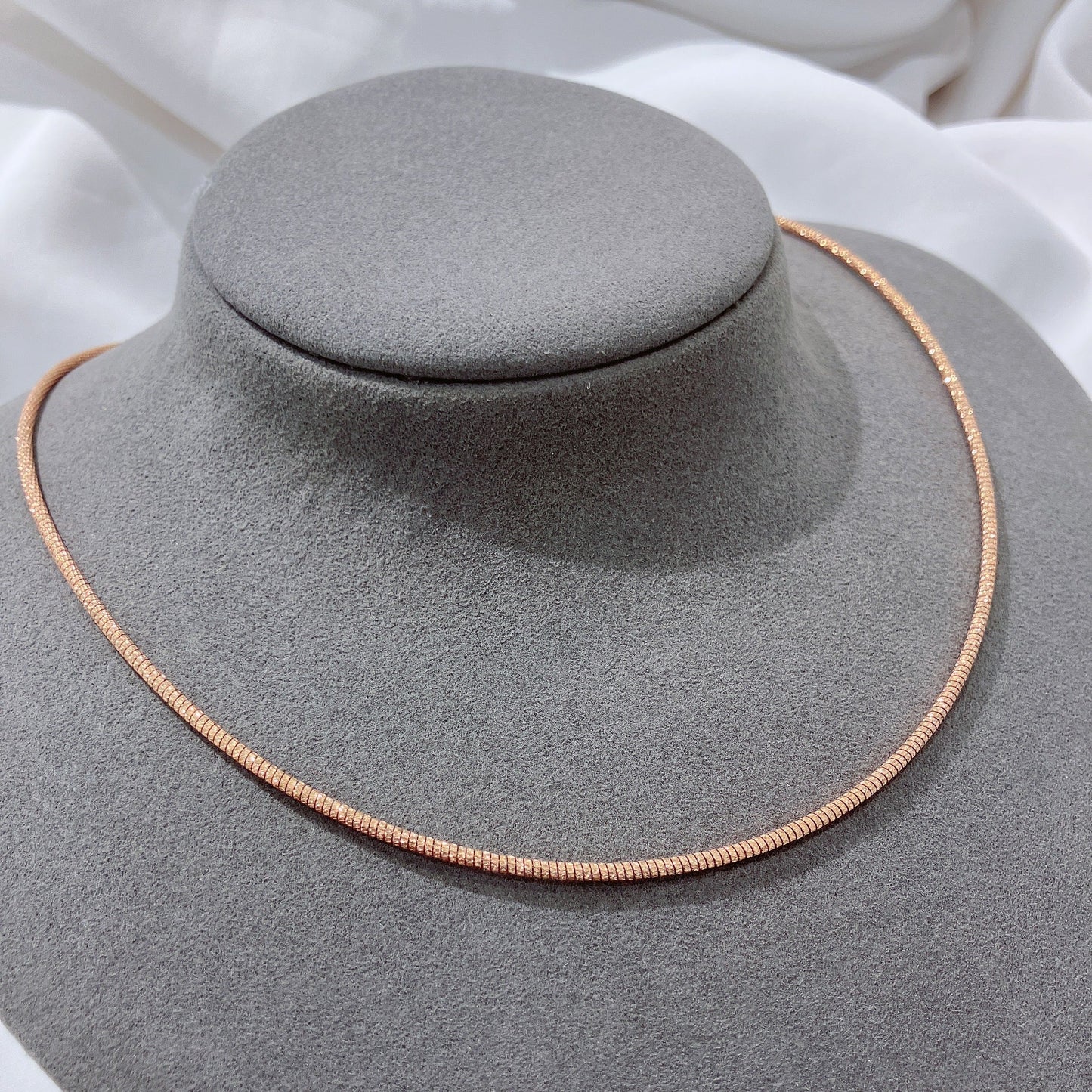 *絕版孤品* 意大利18K玫瑰金純鏈-44cm