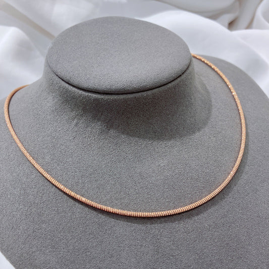 *絕版孤品* 意大利18K玫瑰金純鏈-44cm