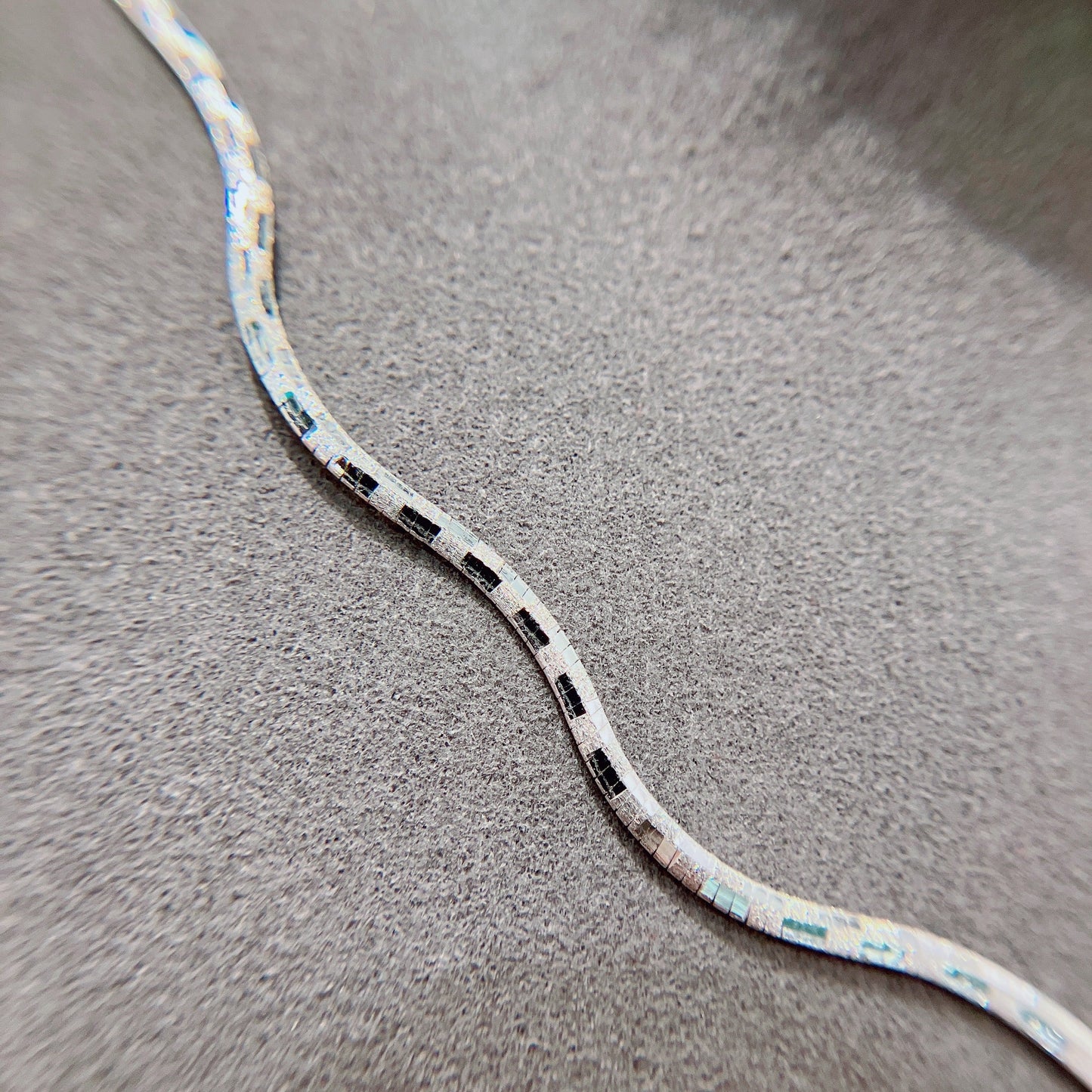 *絕版孤品* 雙面兩戴款意大利18K白金純鏈-42cm￼
