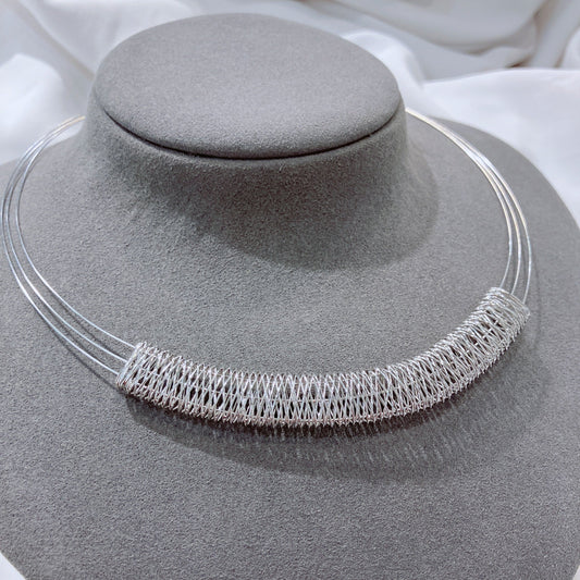 *絕版孤品* 編織復古風意大利18K白金純鏈-42cm