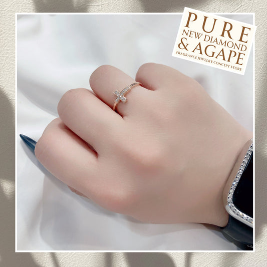 *Hot Item* S925 簡約十字鑽戒42AJR0448-紅