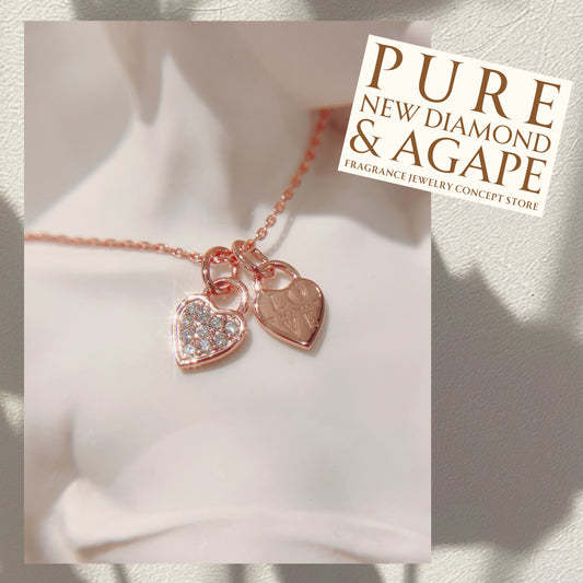 *新品上市* S925 心鎖系列 鑽石頸鏈42AJN0189-紅