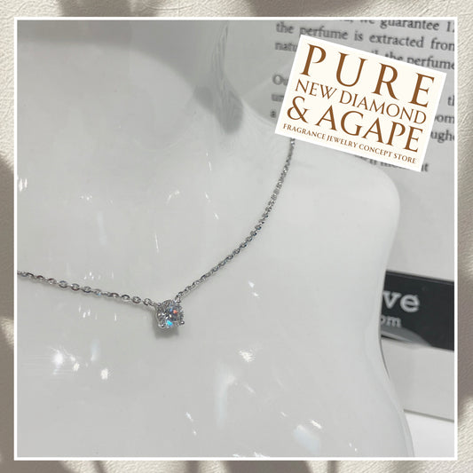 簡約四爪18K鑽石頸鏈25DJ0471