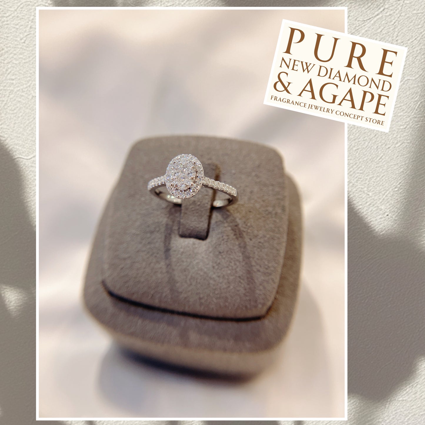 *New* S925 優雅排鑽戒臂圍鑲鴿子蛋鑽石戒指42R13175