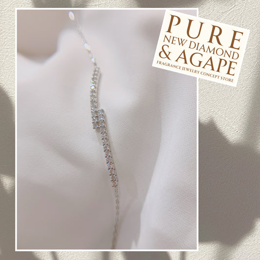 S925 優雅雙排鑽石手鏈 42AJB0129