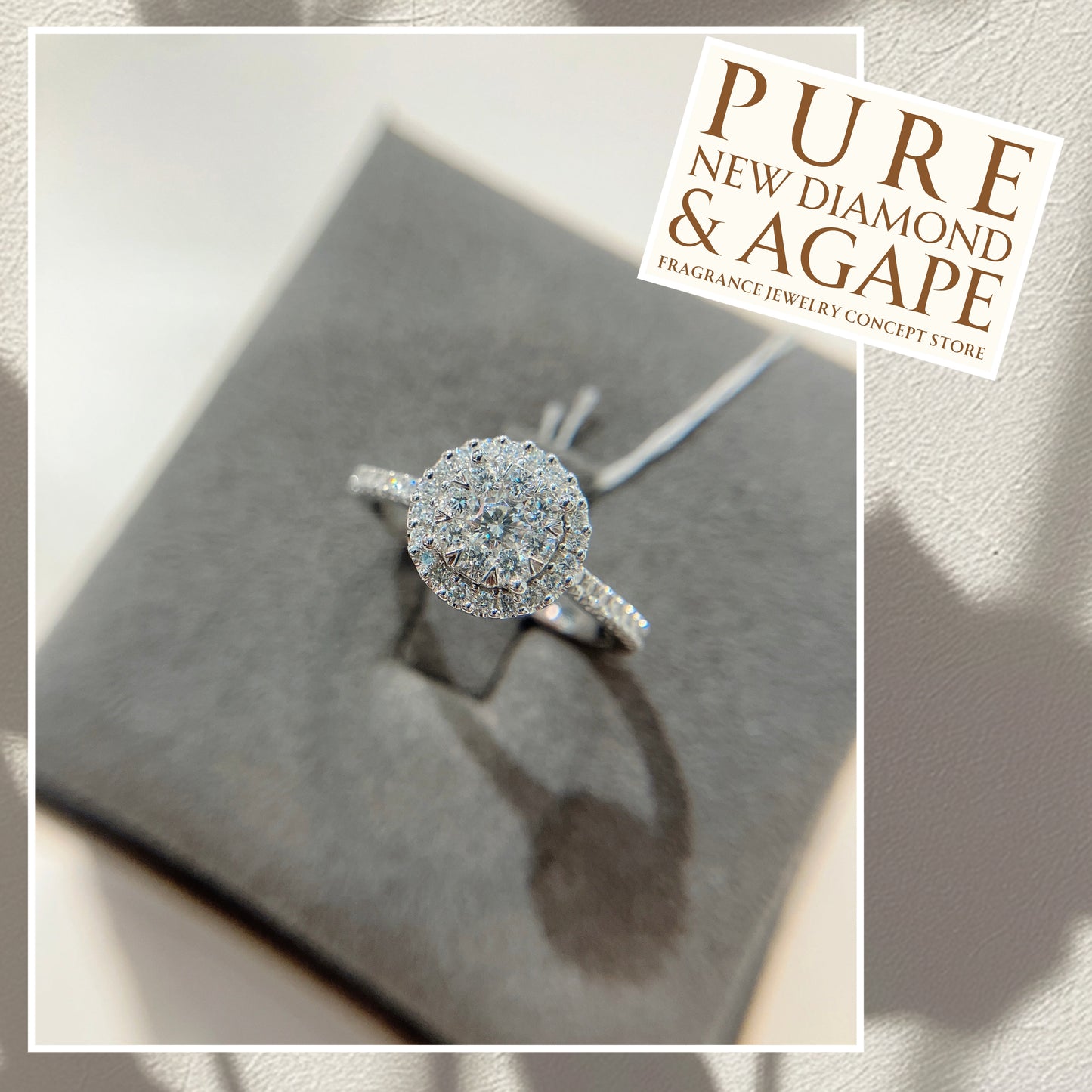 *New* S925 輕奢排鑽戒臂圍鑲圓形鑽石戒指42R12060