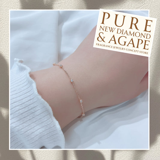 *New* S925 滿天星鑽石手鏈 42AJB0126-紅