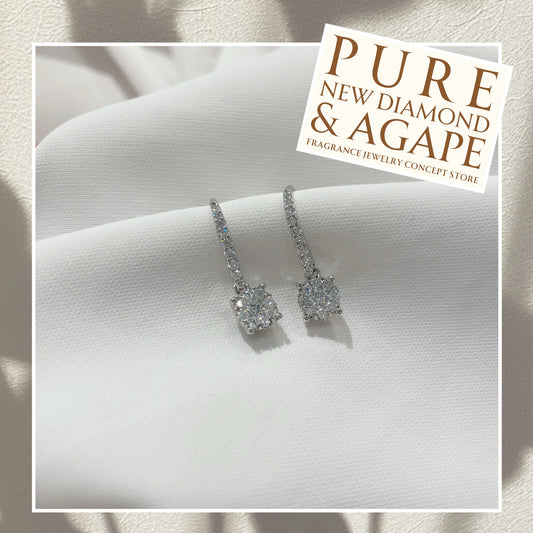 *New* S925 閃耀光環垂墜式鑽石耳環42E01699