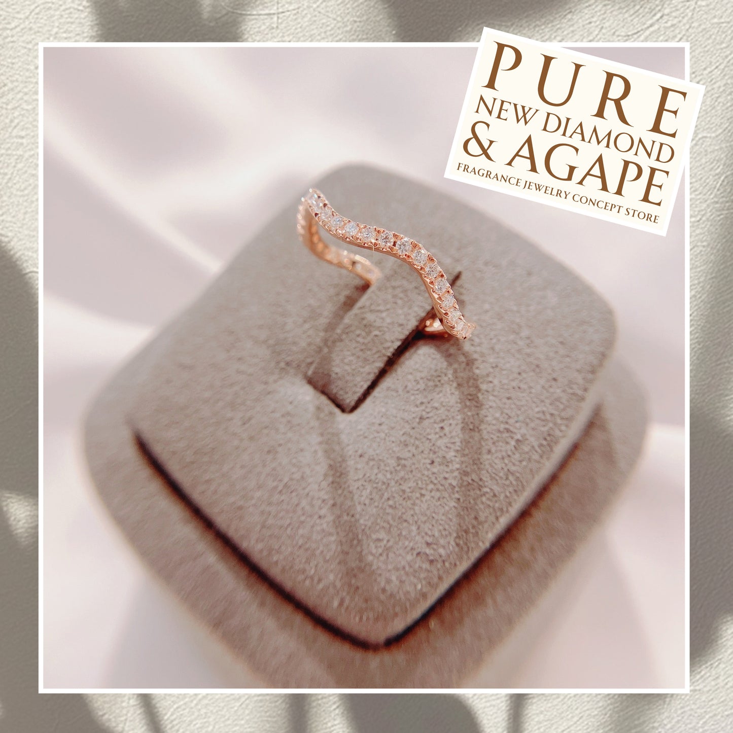 *New* S925 波浪形全圈滿鑽線戒42AJR0455-紅