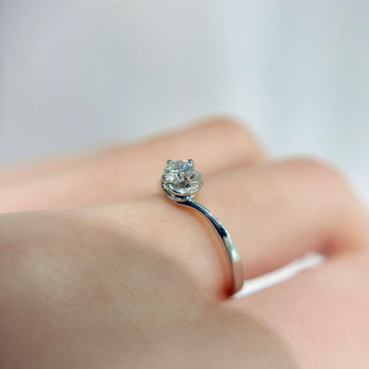 *2026新款* S925 扭紋扭臂四爪鑽戒67PL08