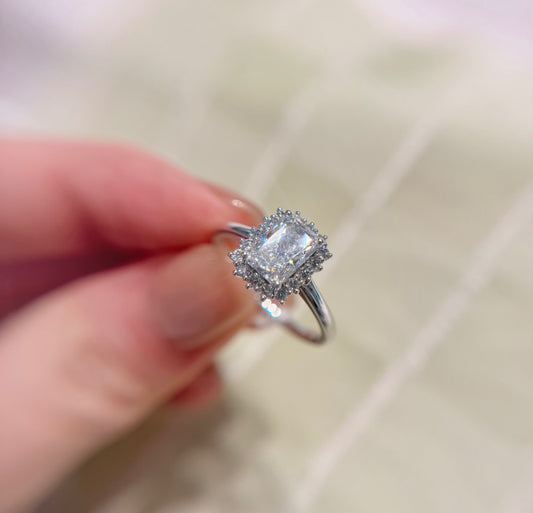 圍鑲1卡雷迪恩鑽石PT鉑金戒指25PLY-10