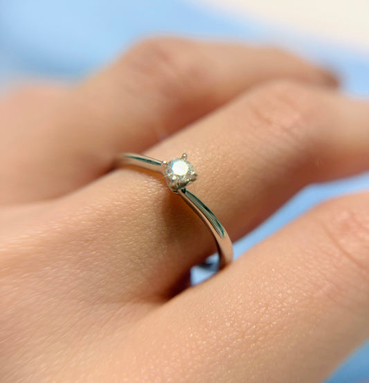 S925 極簡精巧鑽戒42R12936