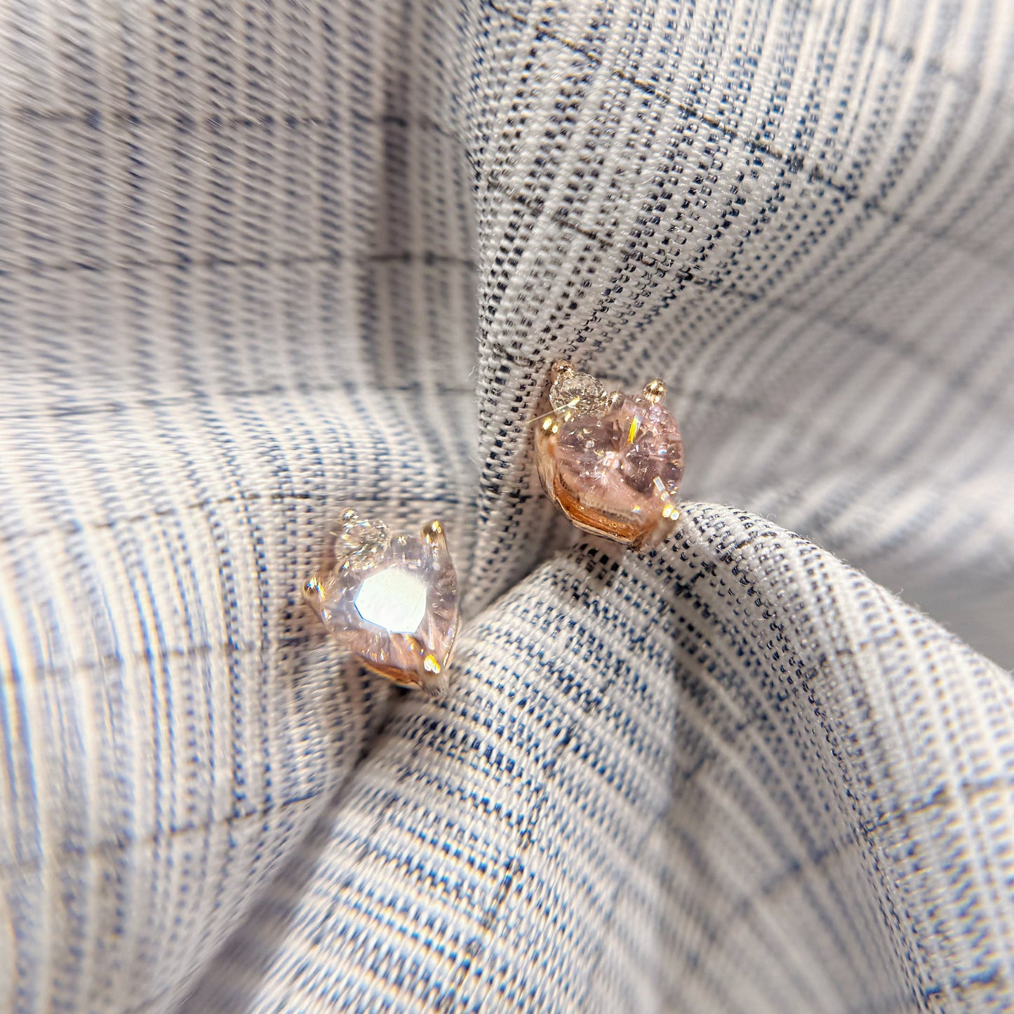 *New*S925 優雅心形粉紅鋯石拼鑽石皇冠耳環42AJE0169-紅