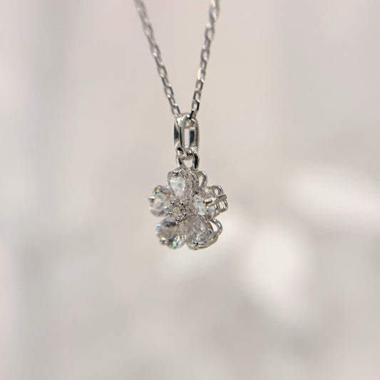 *春日新上* S925 透白櫻花鑽石頸鏈42AJN0187