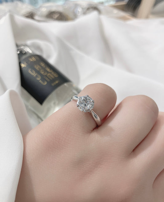 *New*優雅心形高冠六爪18K鑽石戒指 H26282