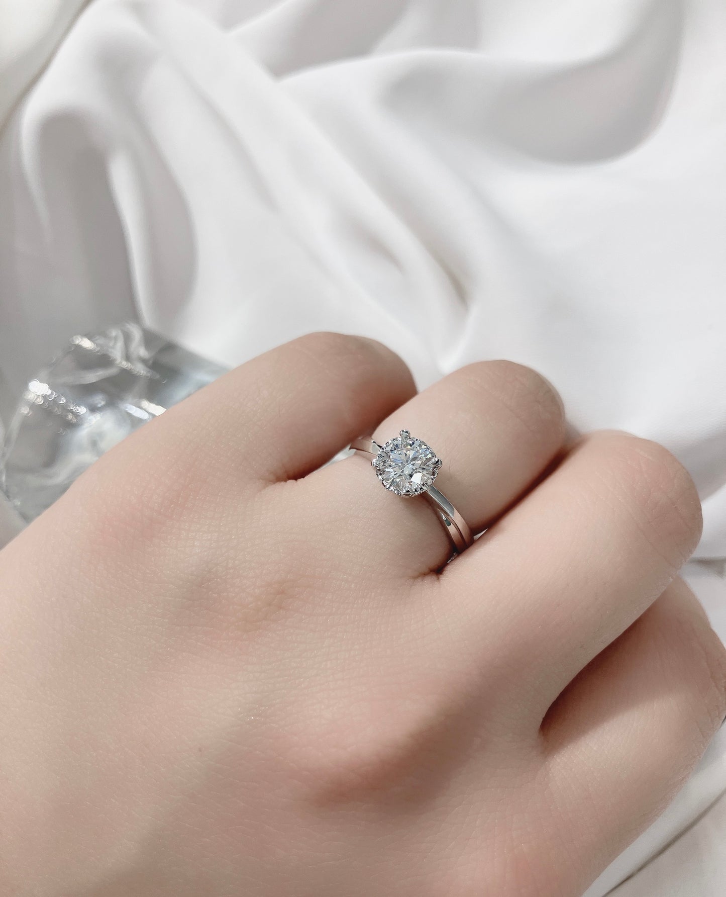 *New*心形高冠手捧花四爪18K鑽石戒指 H26481