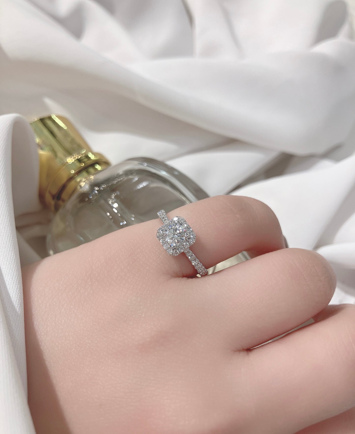 *New*復古風多邊形圍鑲扭臂18K鑽石戒指25RJ1845-40