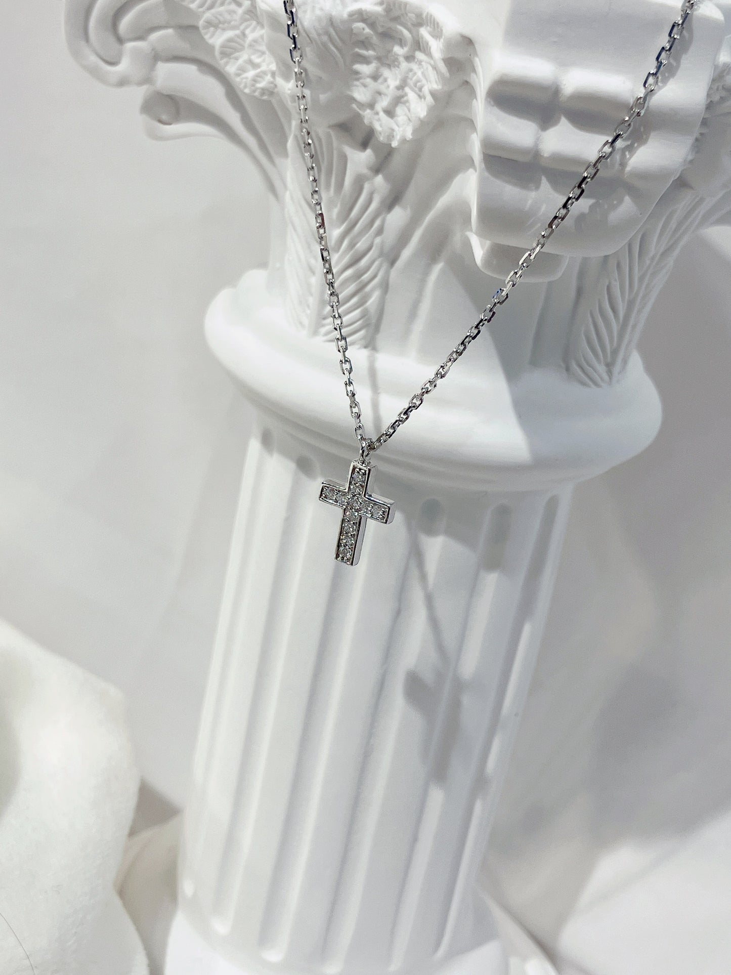 *New* S925 簡約十字鑽石鏈頸42AJN0175