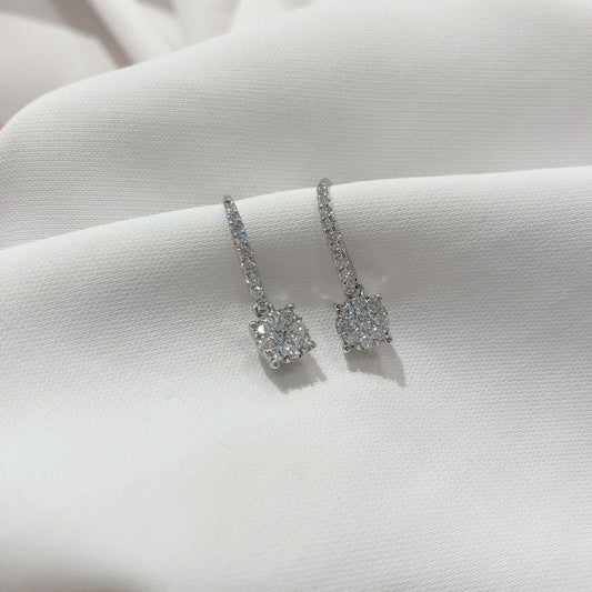 *New* S925 閃耀光環垂墜式鑽石耳環42E01699