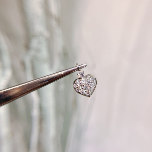 S925 華麗心形碎鑽全鑲吊墜42AJP0277